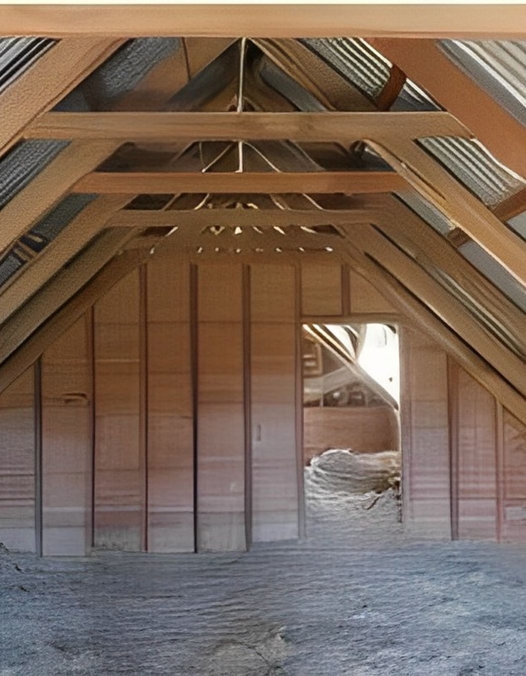 Loft space for storing animal feed