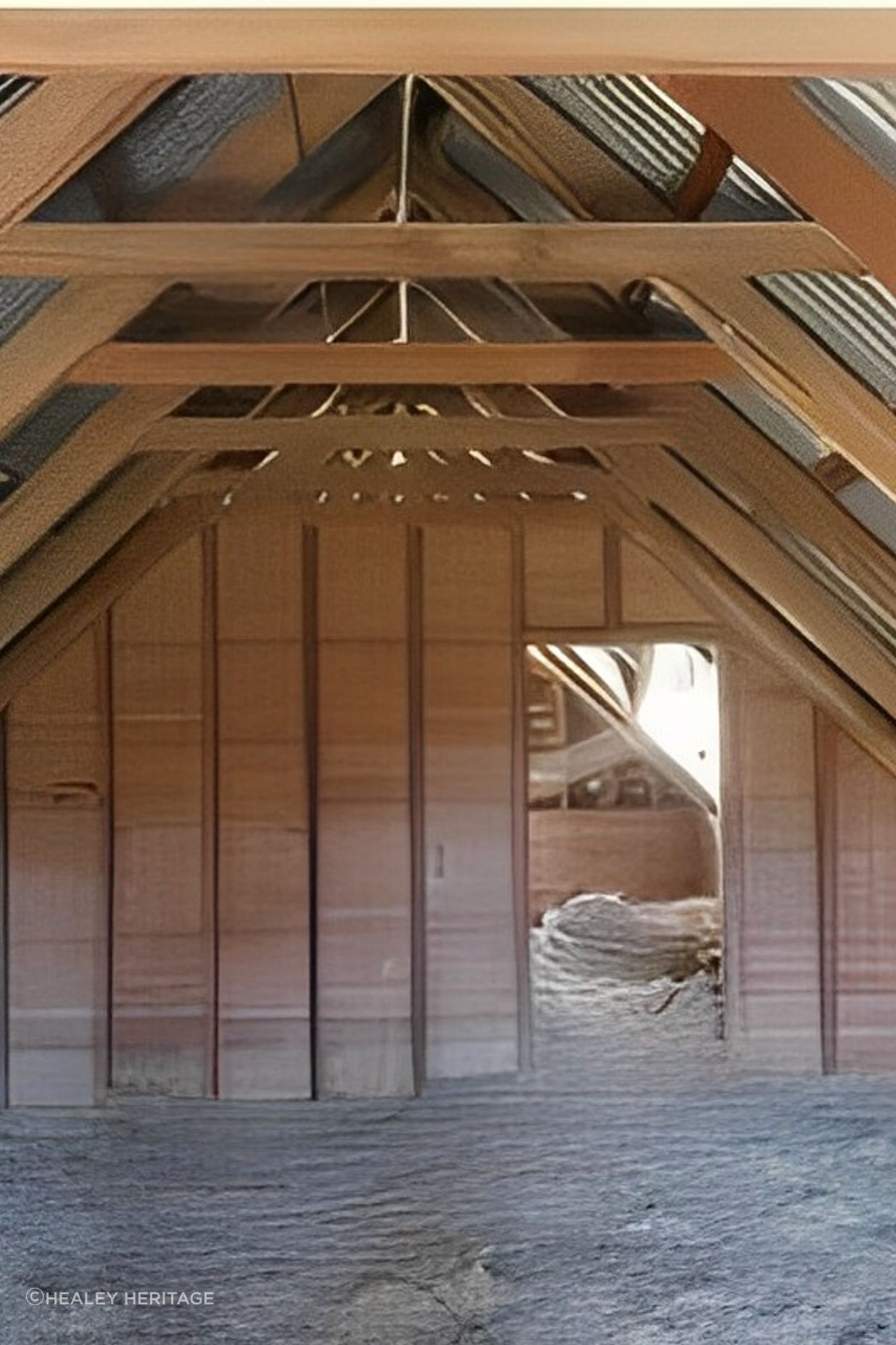 Loft space for storing animal feed