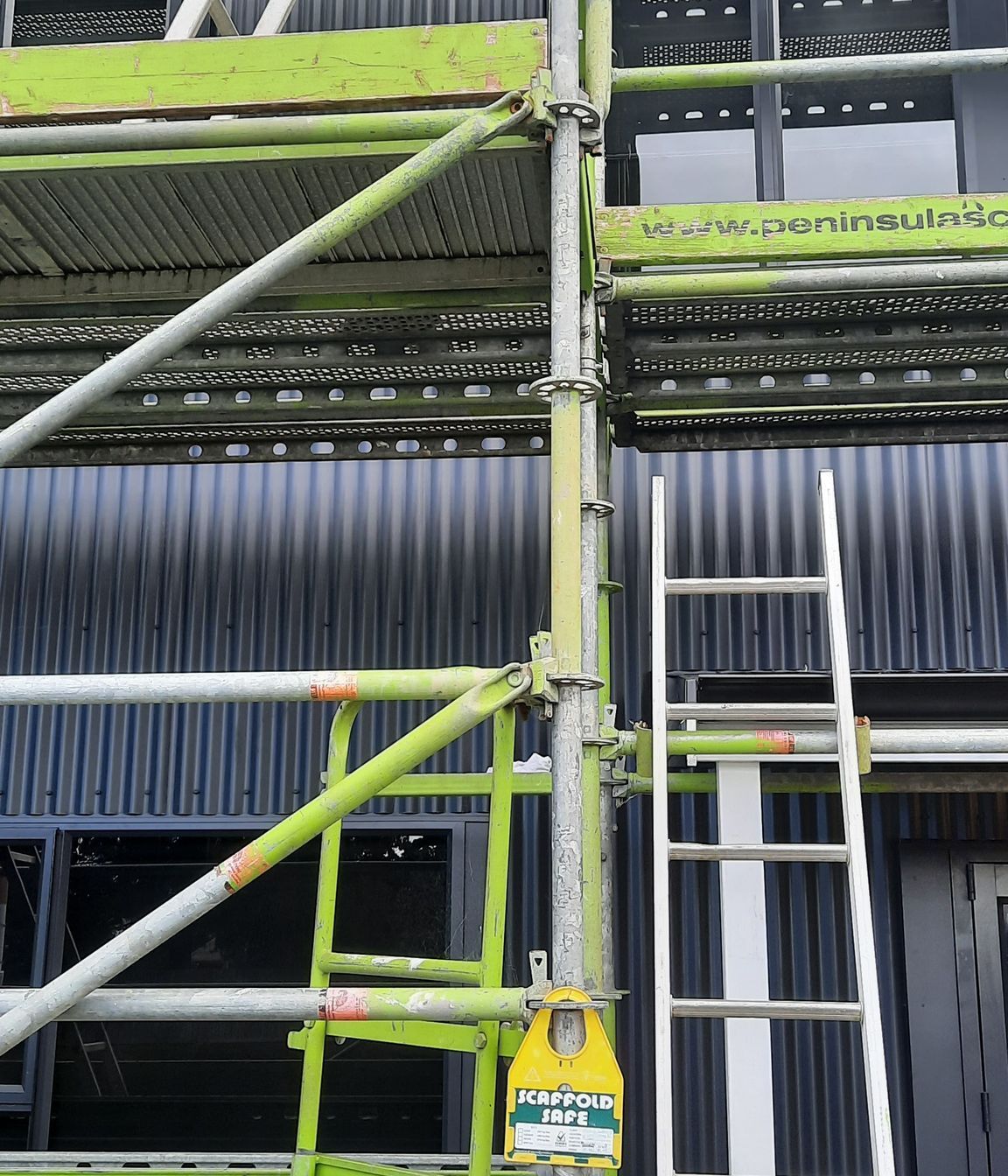 Scaffold provided by ourselves tagged as safe for Worksafe NZ