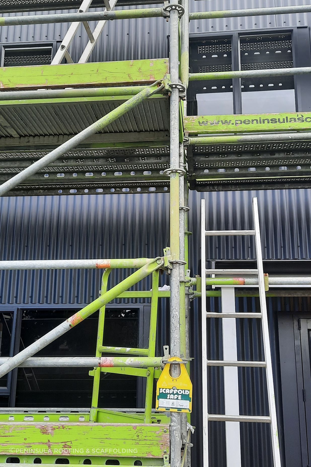 Scaffold provided by ourselves tagged as safe for Worksafe NZ
