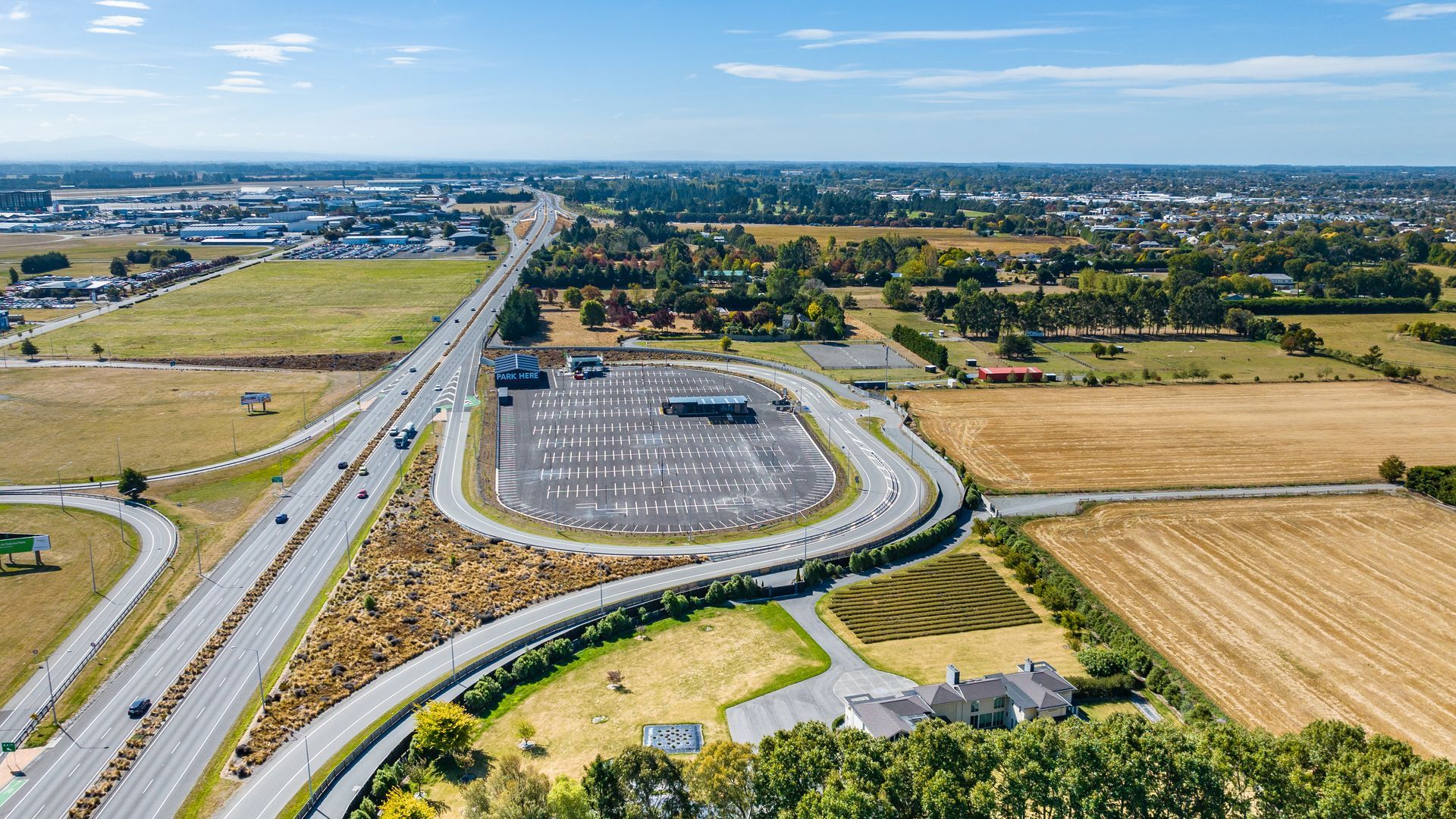 Drone footage of Airpark Canterbury video