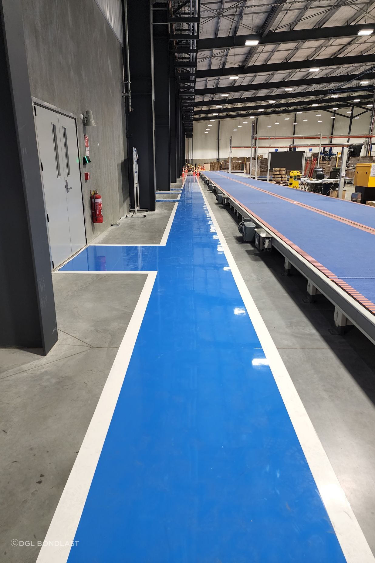 Clearly identified walkways in this Paper Factory assist to maintain high levels of safety compliance