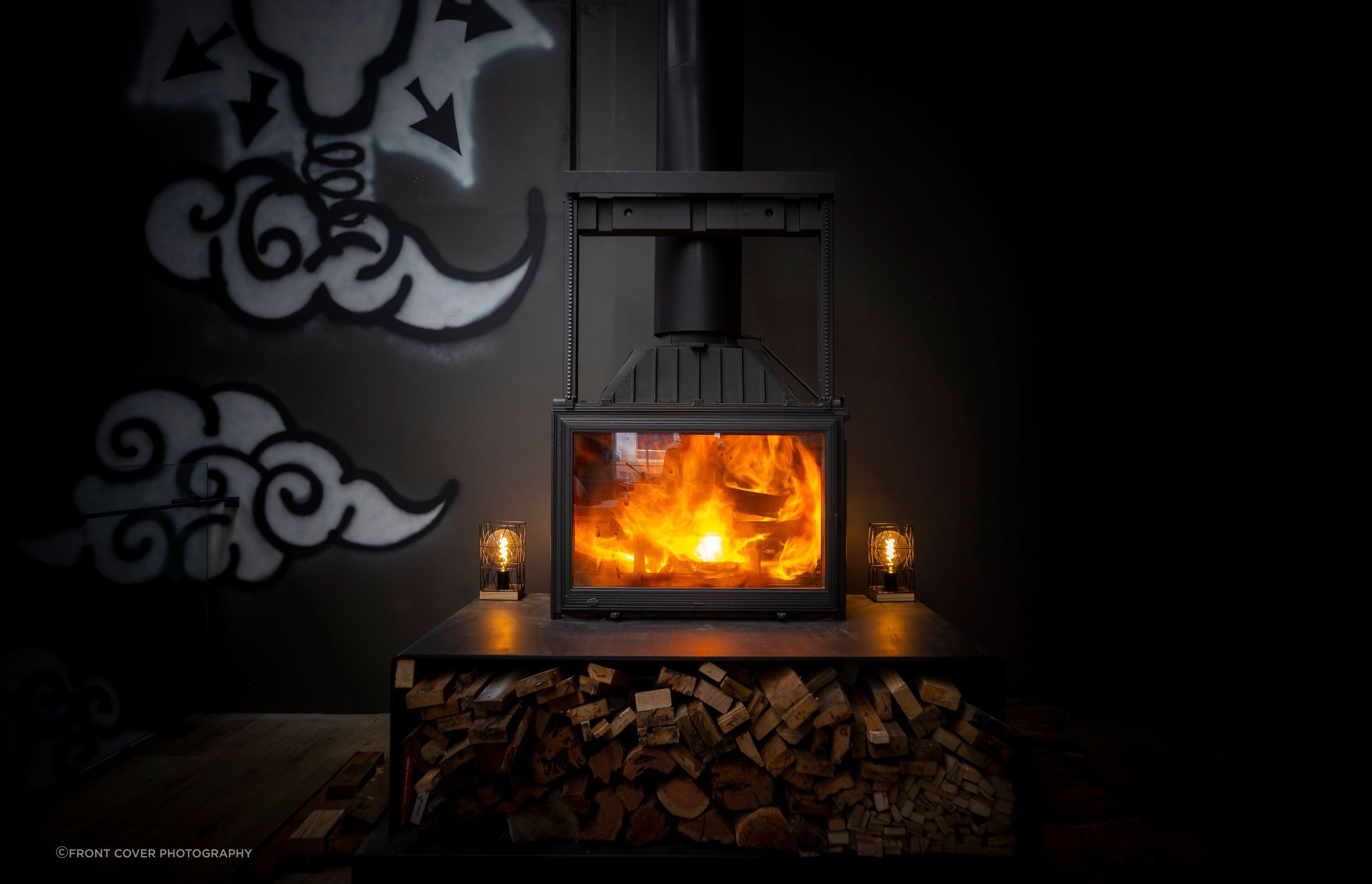 Seguin Super 9; the focal point of relaxation and warmth in this Private Boxing Club