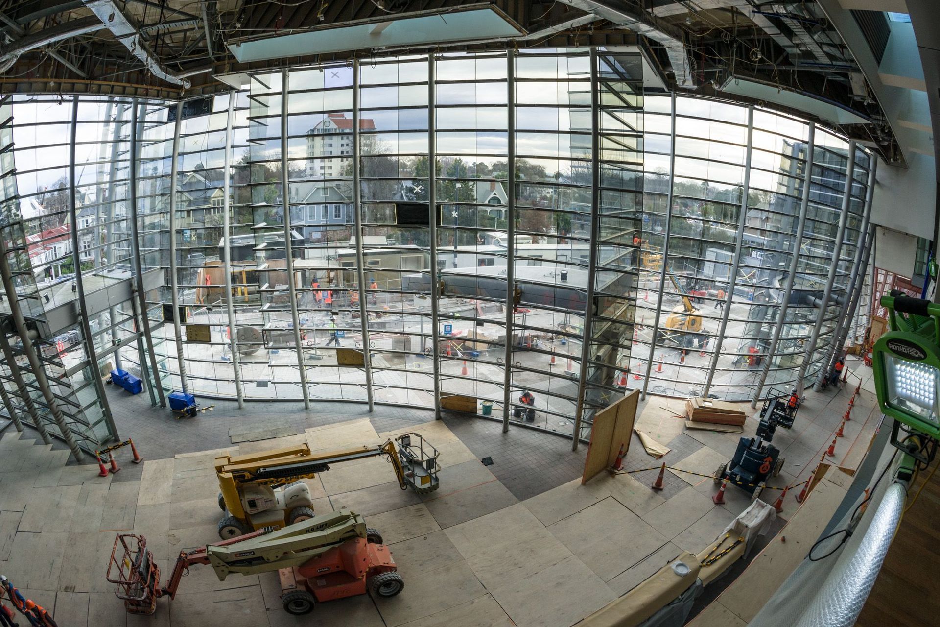 Main gallery foyer during construction