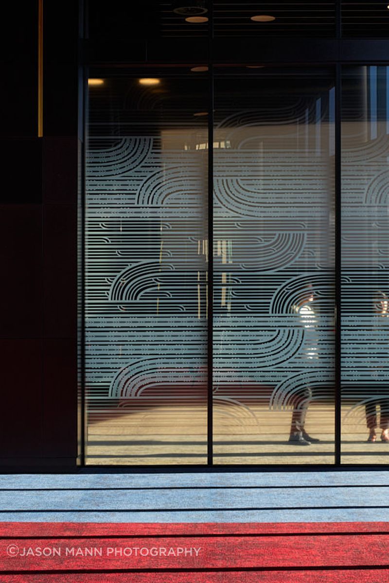 Digital design artist David Hakaraia has created matauranga Māori patterns as manifestation for glazing in Tākina meeting rooms.