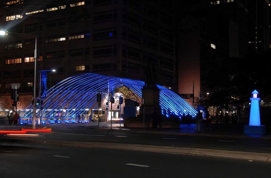 Macquarie Arch & Lighthouses by Vivid Sydney