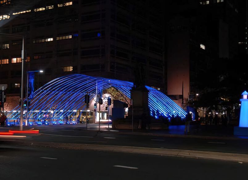 Macquarie Arch & Lighthouses by Vivid Sydney