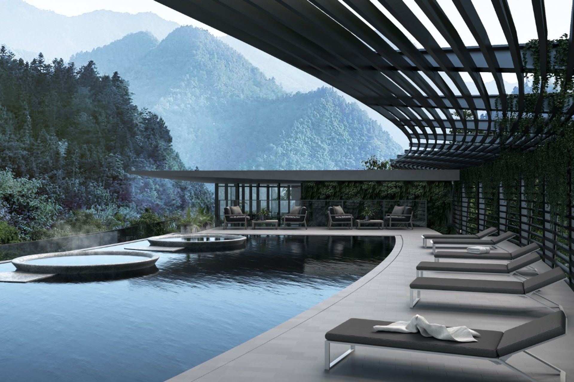 The hot spring spa and swimming pool integrates the wonders of Huangshan landscape into the hotel while providing guests a place of tranquillity, rest and relaxation.