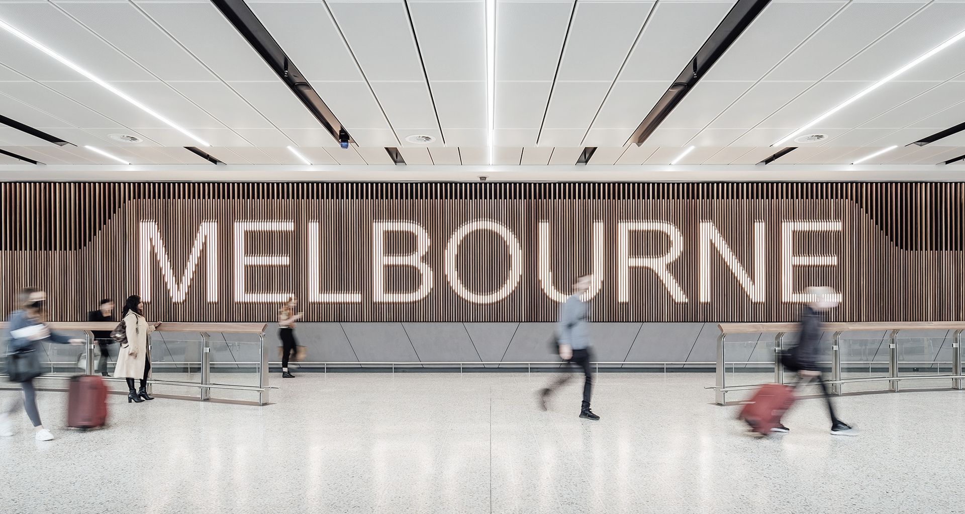 Melbourne Airport - T2 International Arrivals Hall banner
