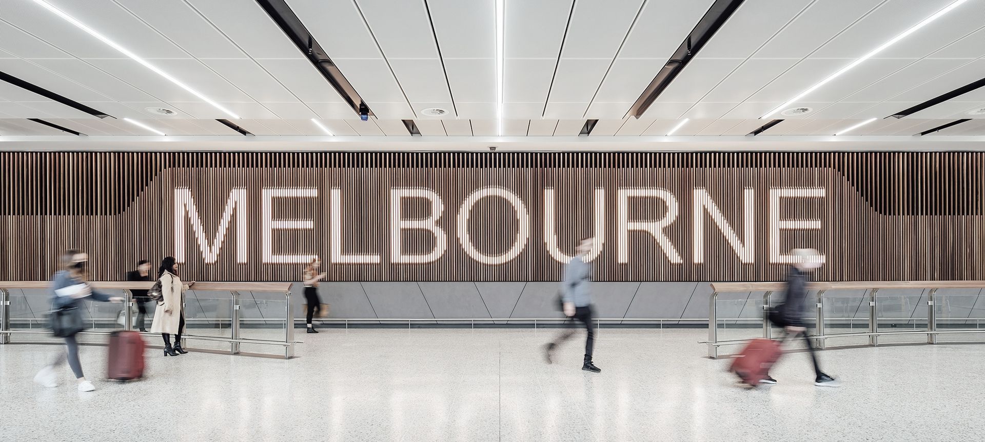 Melbourne Airport - T2 International Arrivals Hall banner