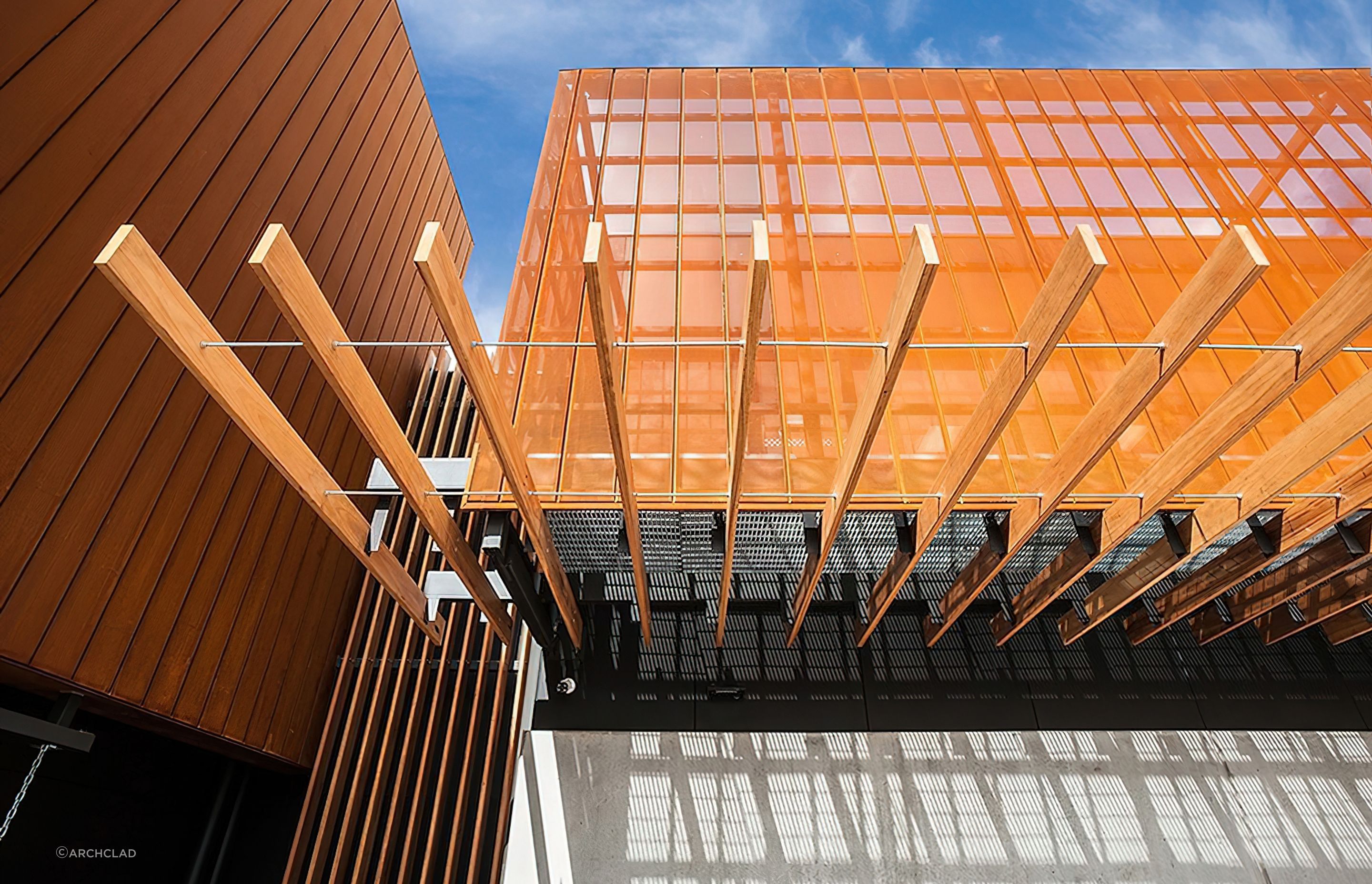 ##Mernda Police Station, Vic - Custom Perforated Corten & Pvdf Satin Black Aluminium