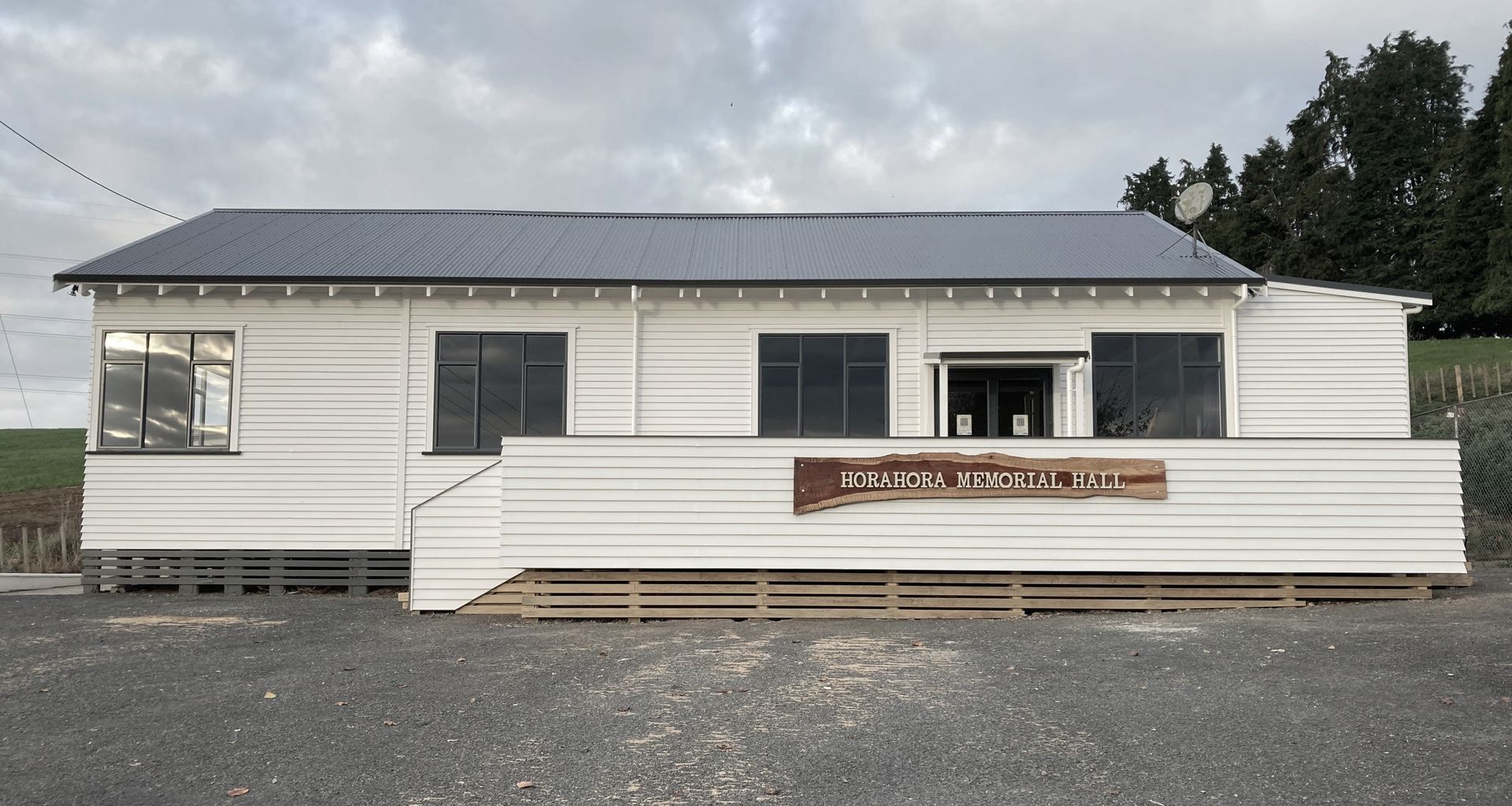 Horahora Memorial Hall banner