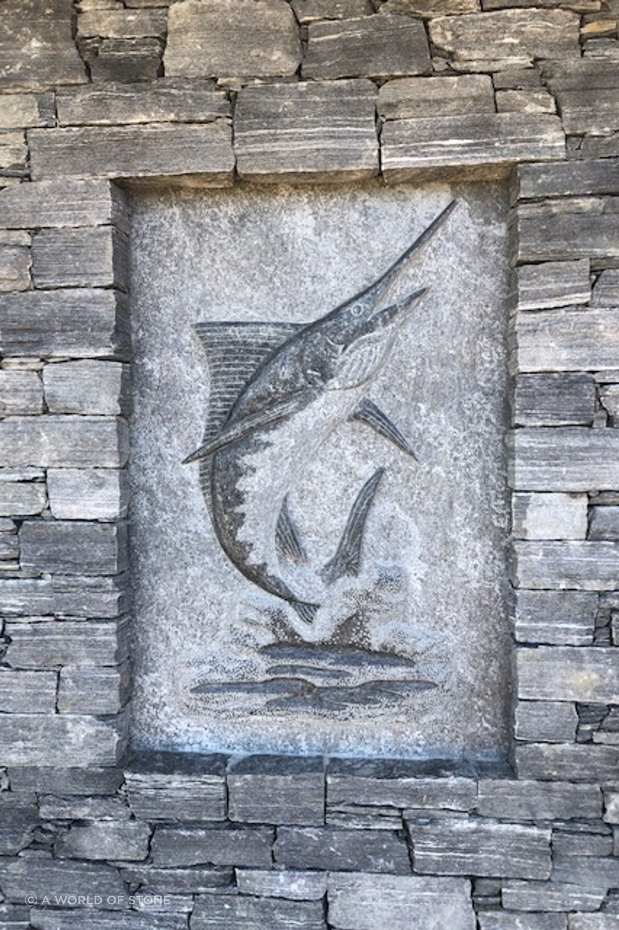 Carved and polished Marlin  by Paul Gautron