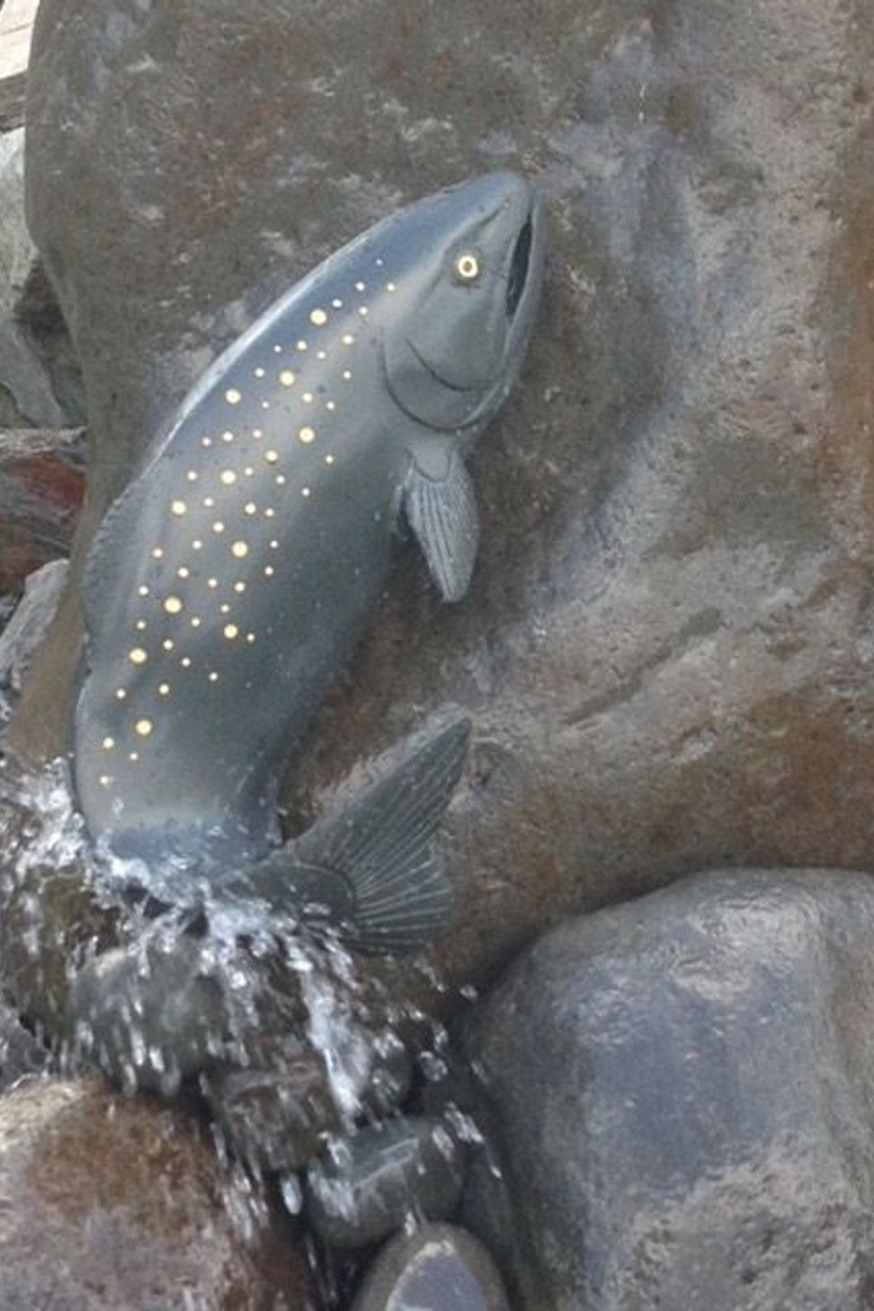 Carved trout by Paul Gautron