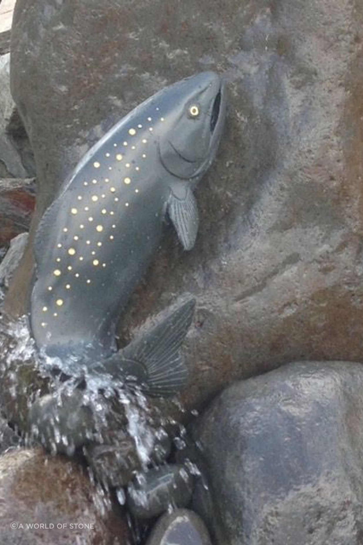 Carved trout by Paul Gautron
