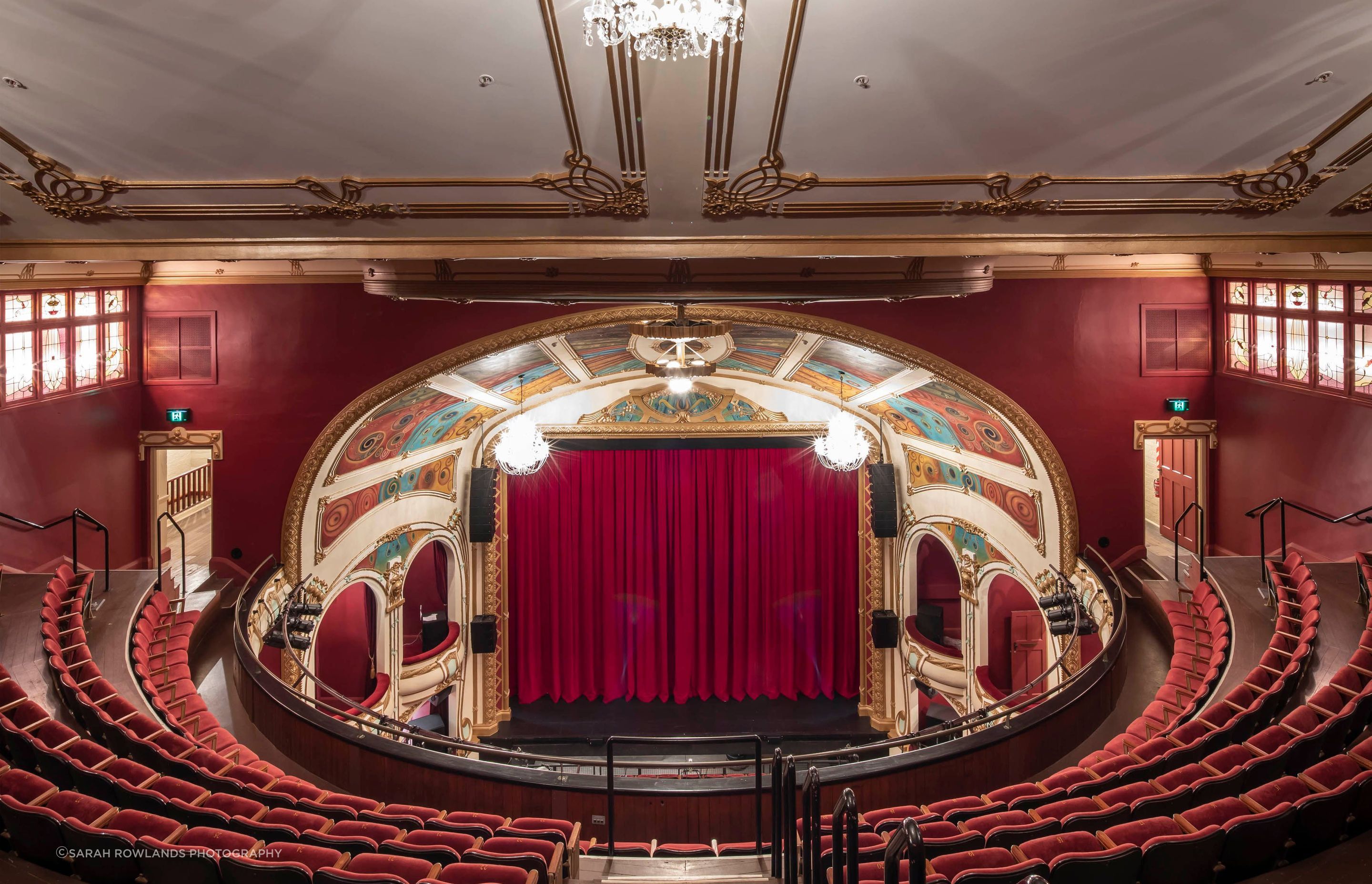 Over its 100-plus years, the theatre has undergone a number of modifications and upgrades. Beginning in the late 1990s, a sequence of major restoration works was completed, which included the painting of the theatre’s iconic auditorium ceiling by artist T