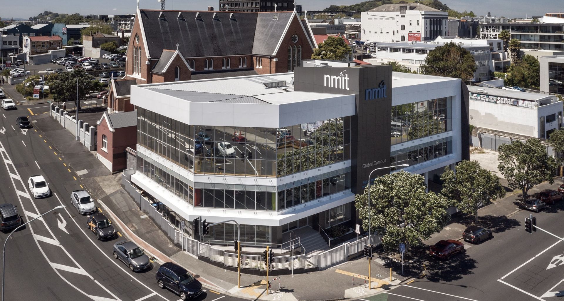 NMIT School Building banner