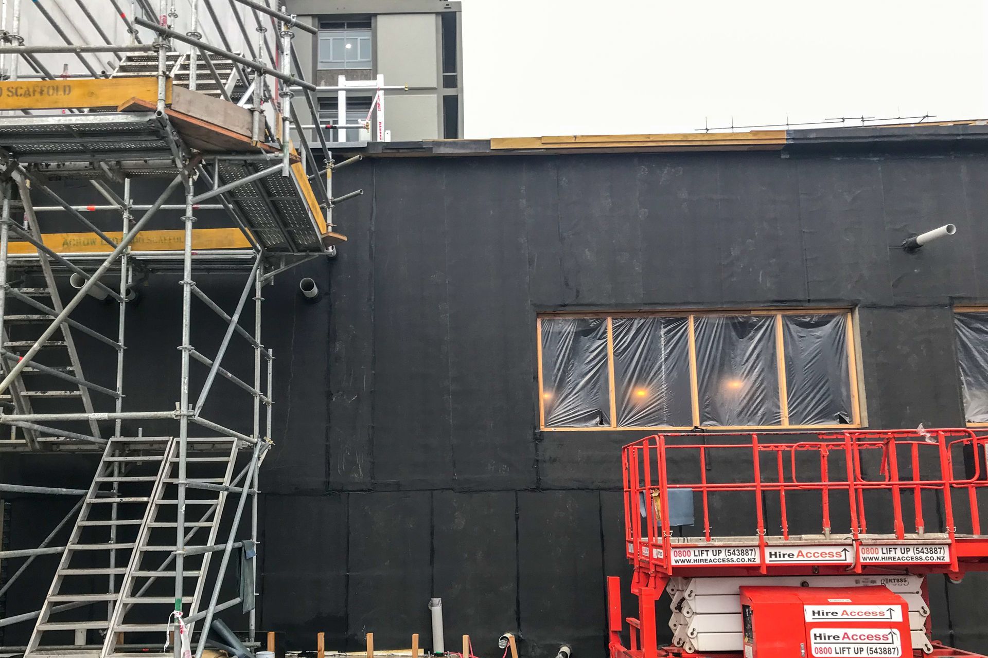 Installation of DeboTack to exterior walls
