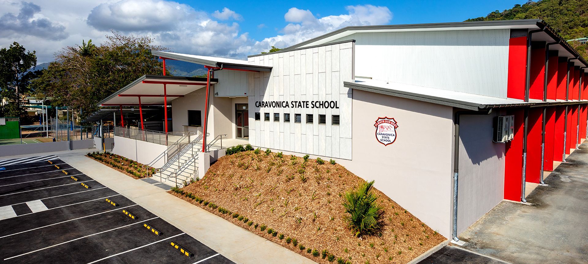 Caravonica State School Sports Hall banner
