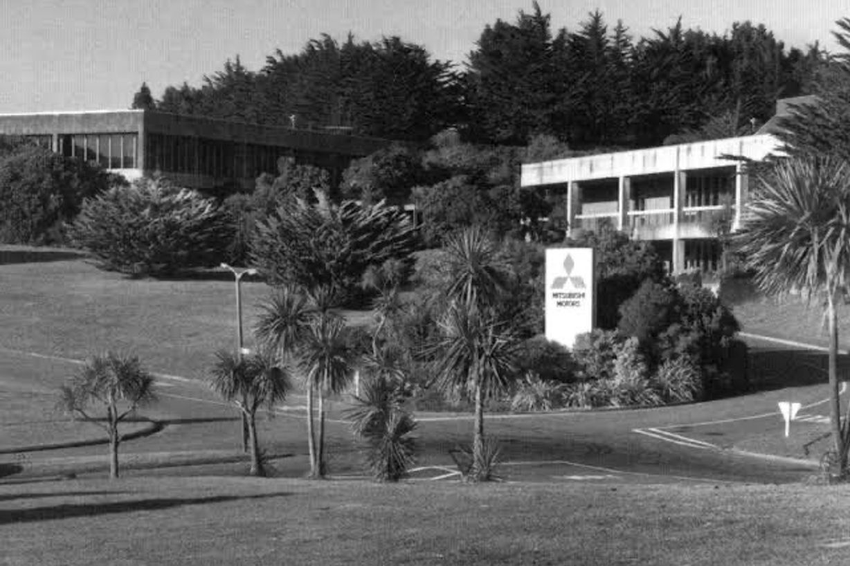 The building in its previous life as the staffrom of Mitsubishi Motors