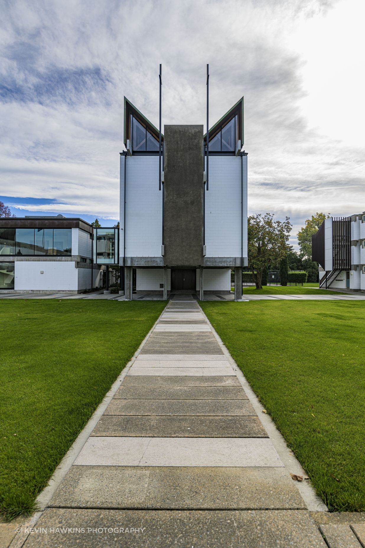 South elevation from the quad