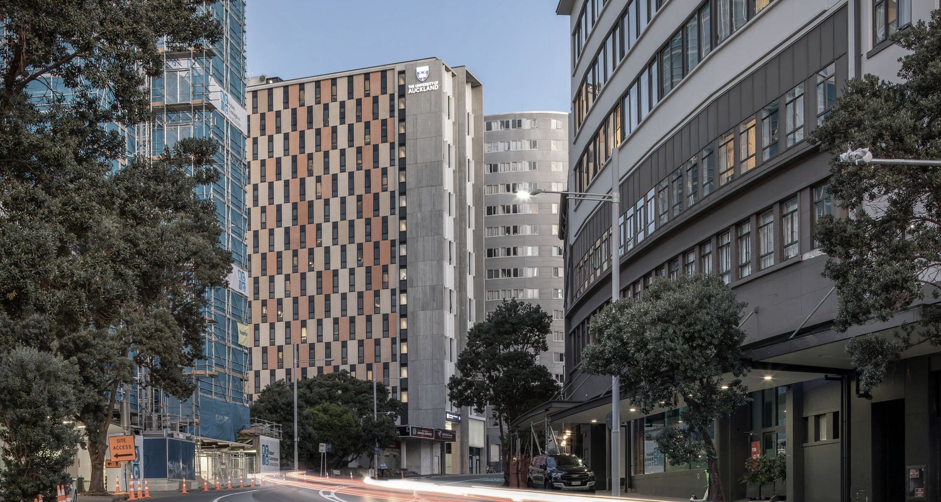 Auckland University Anzac Street Student Accomodation Building banner