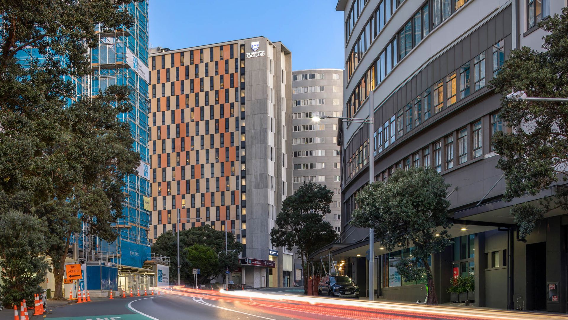Auckland University Anzac Street Student Accomodation Building banner