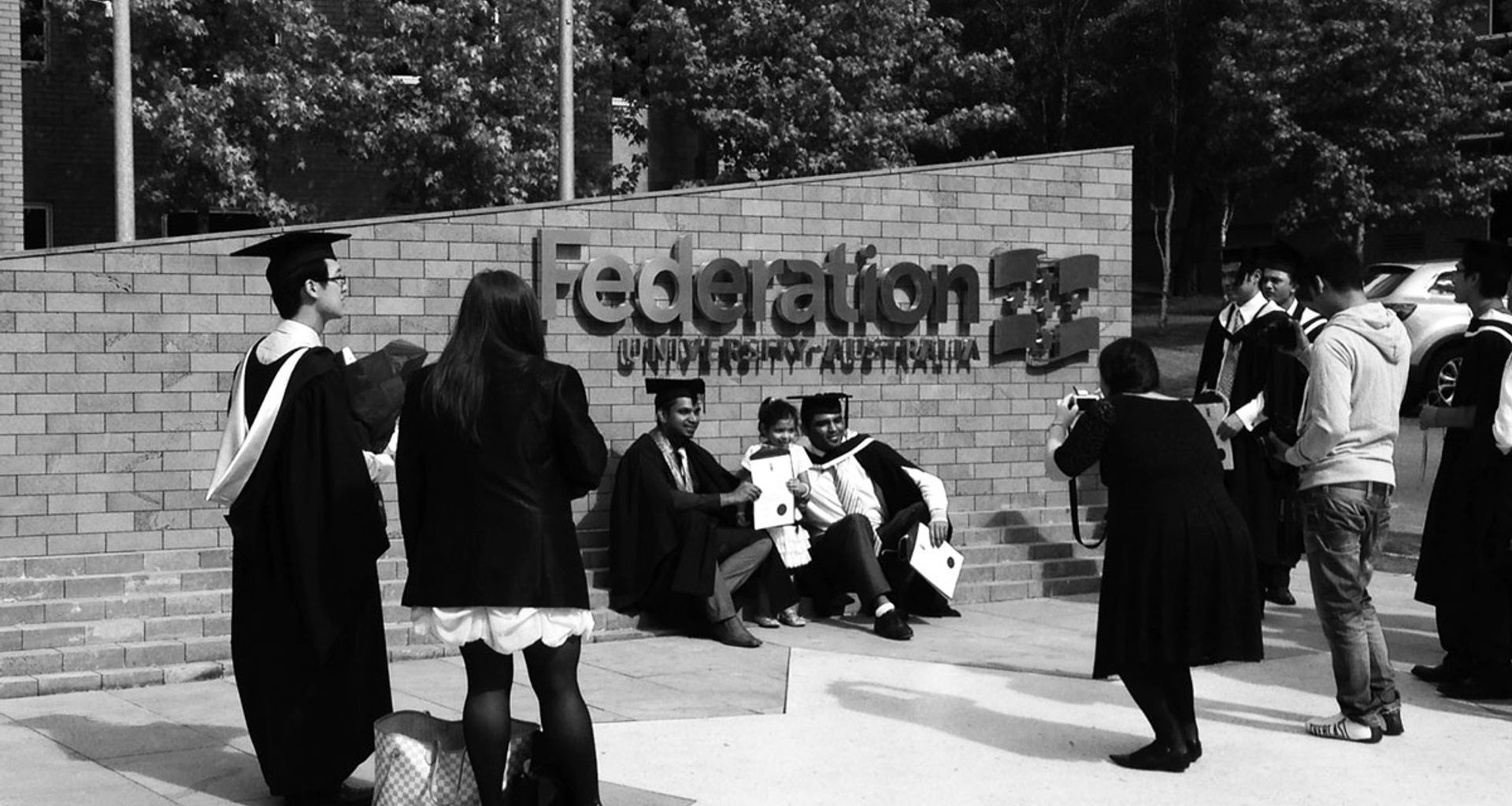 Graduation wall - Federation University banner