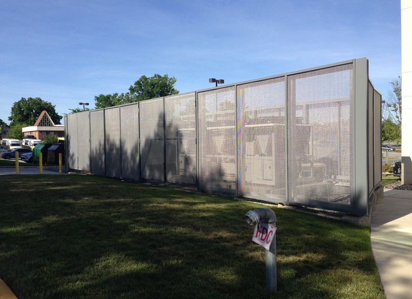 Hiding Mechanical Systems with Mesh Fences