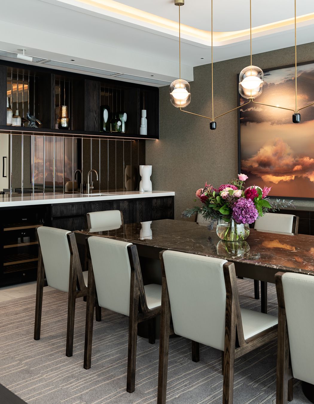 A range of textures and materials create a truly bespoke interior.