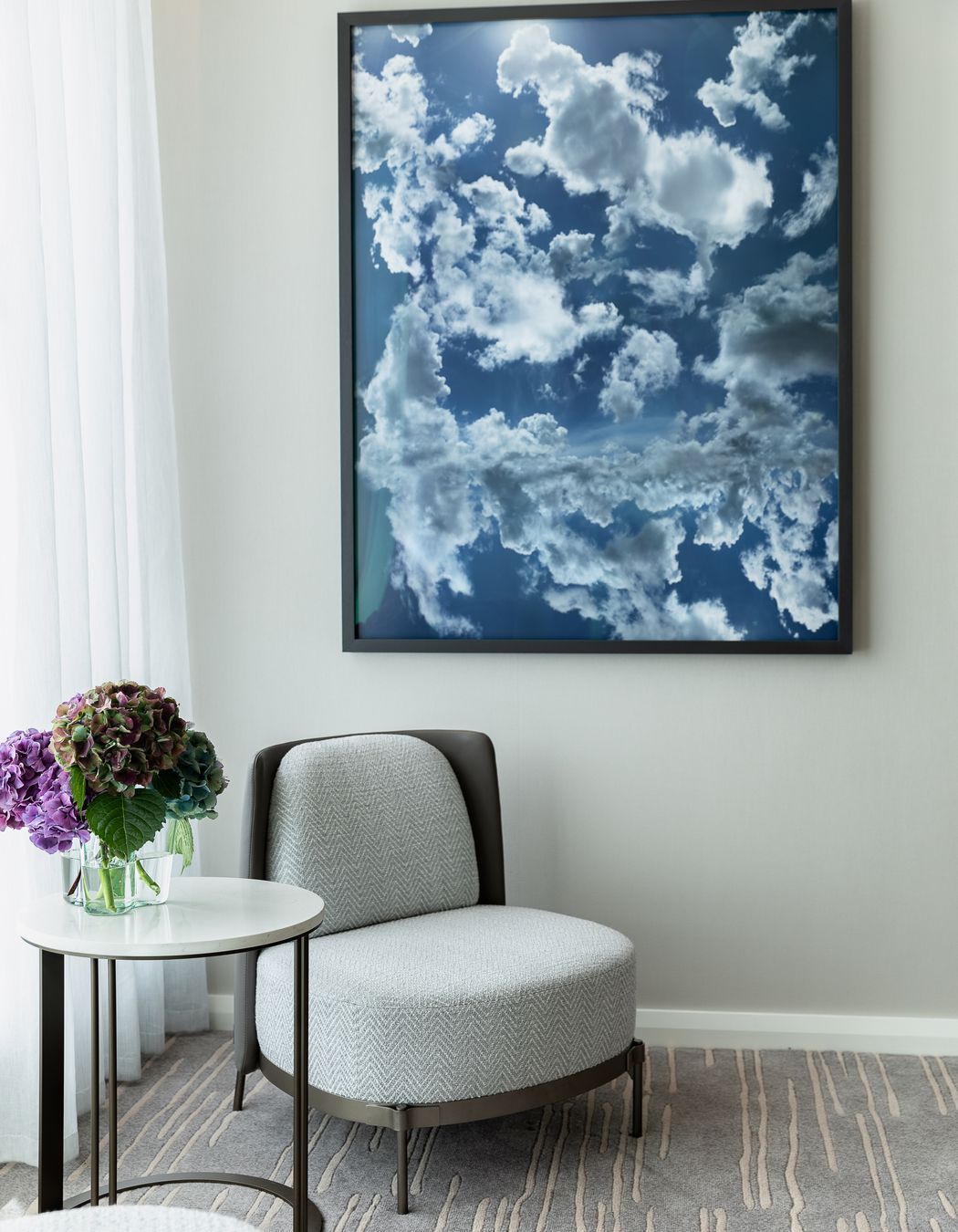Each room is personalised with local art pieces and bespoke furniture.