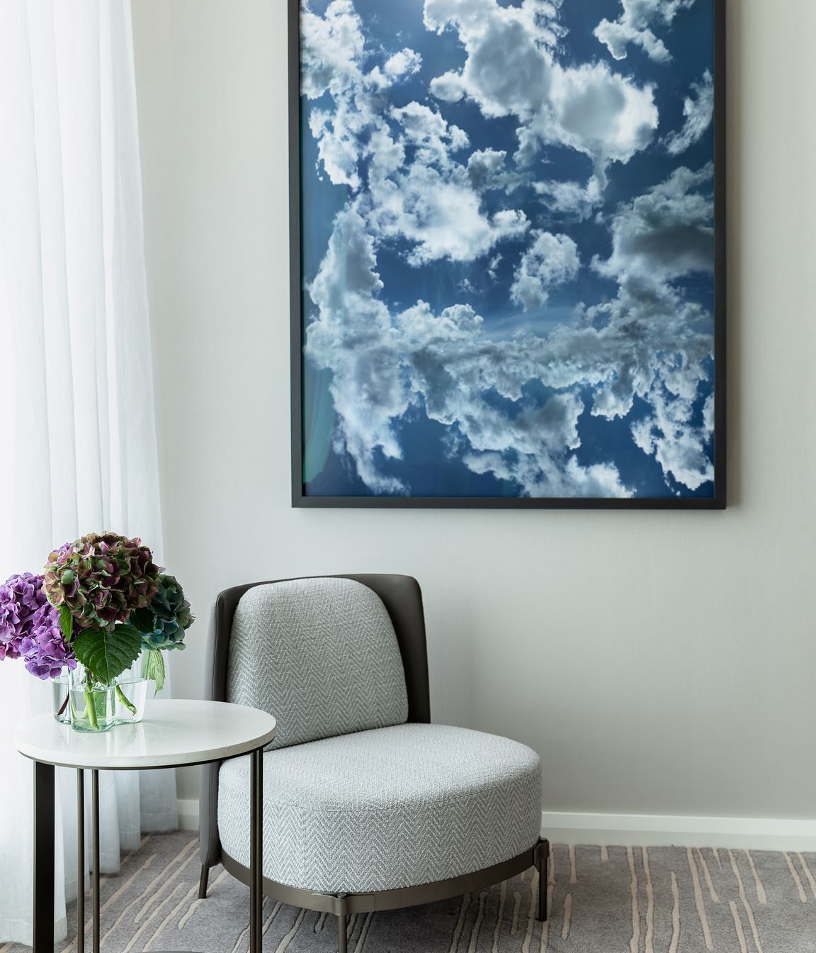 Each room is personalised with local art pieces and bespoke furniture.
