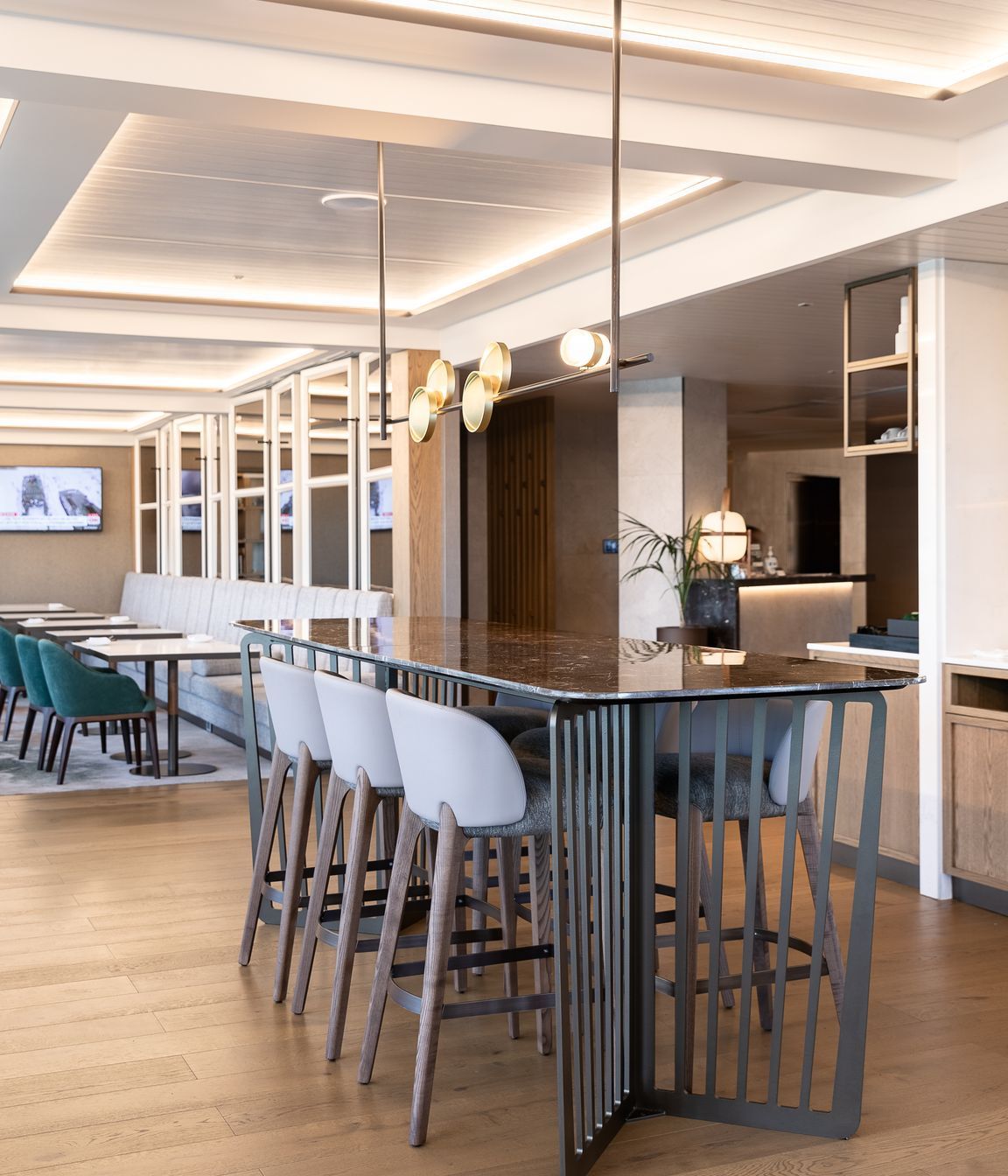 The executive lounge.
