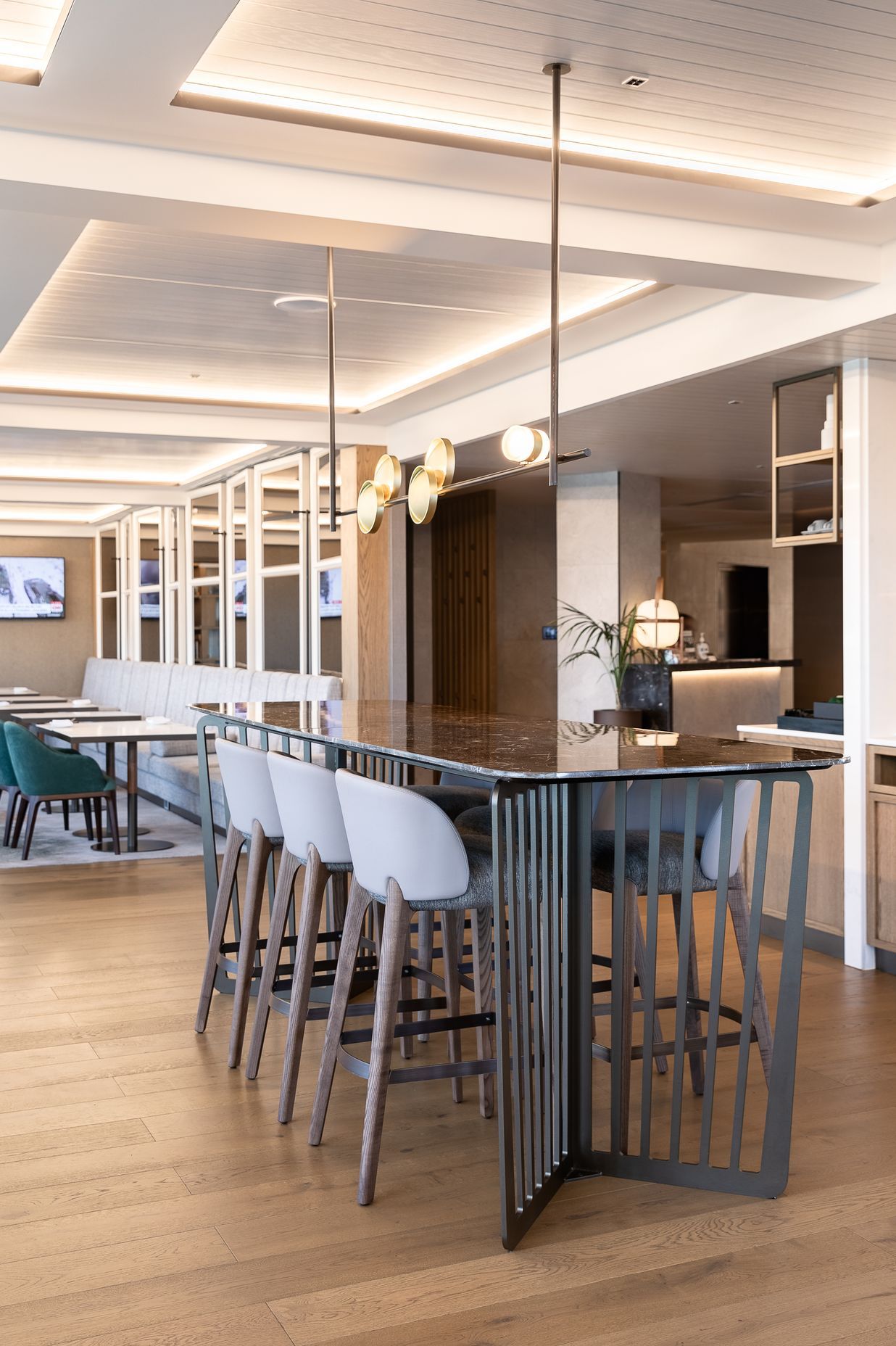 The executive lounge.