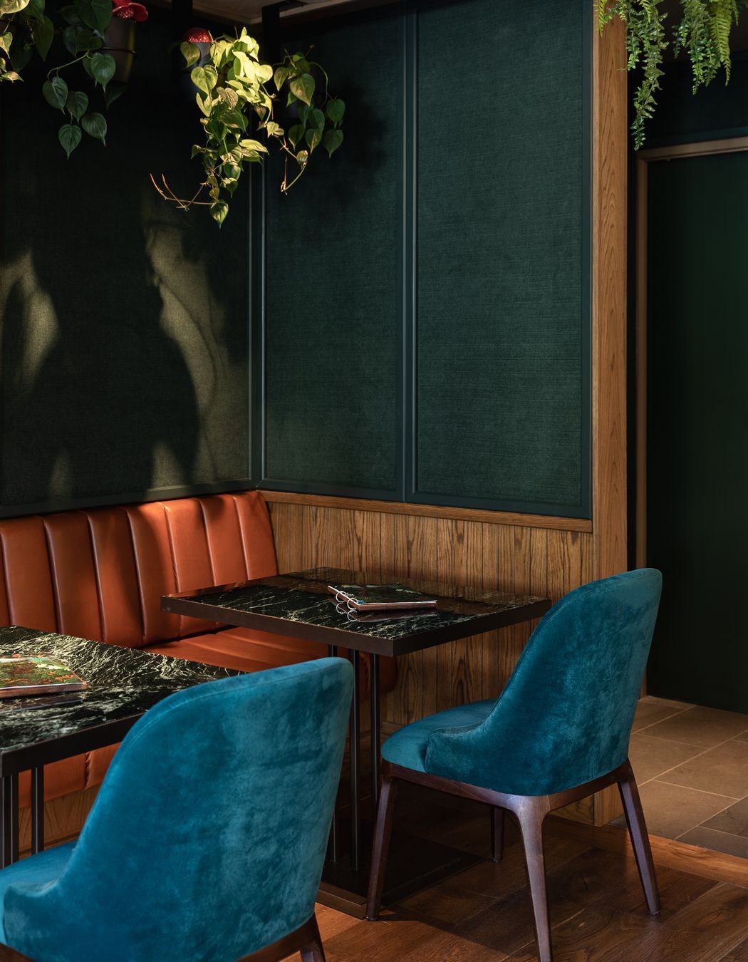 The Our Land is Alive bar creates a cosy mood with darker, earthy hues and textures.
