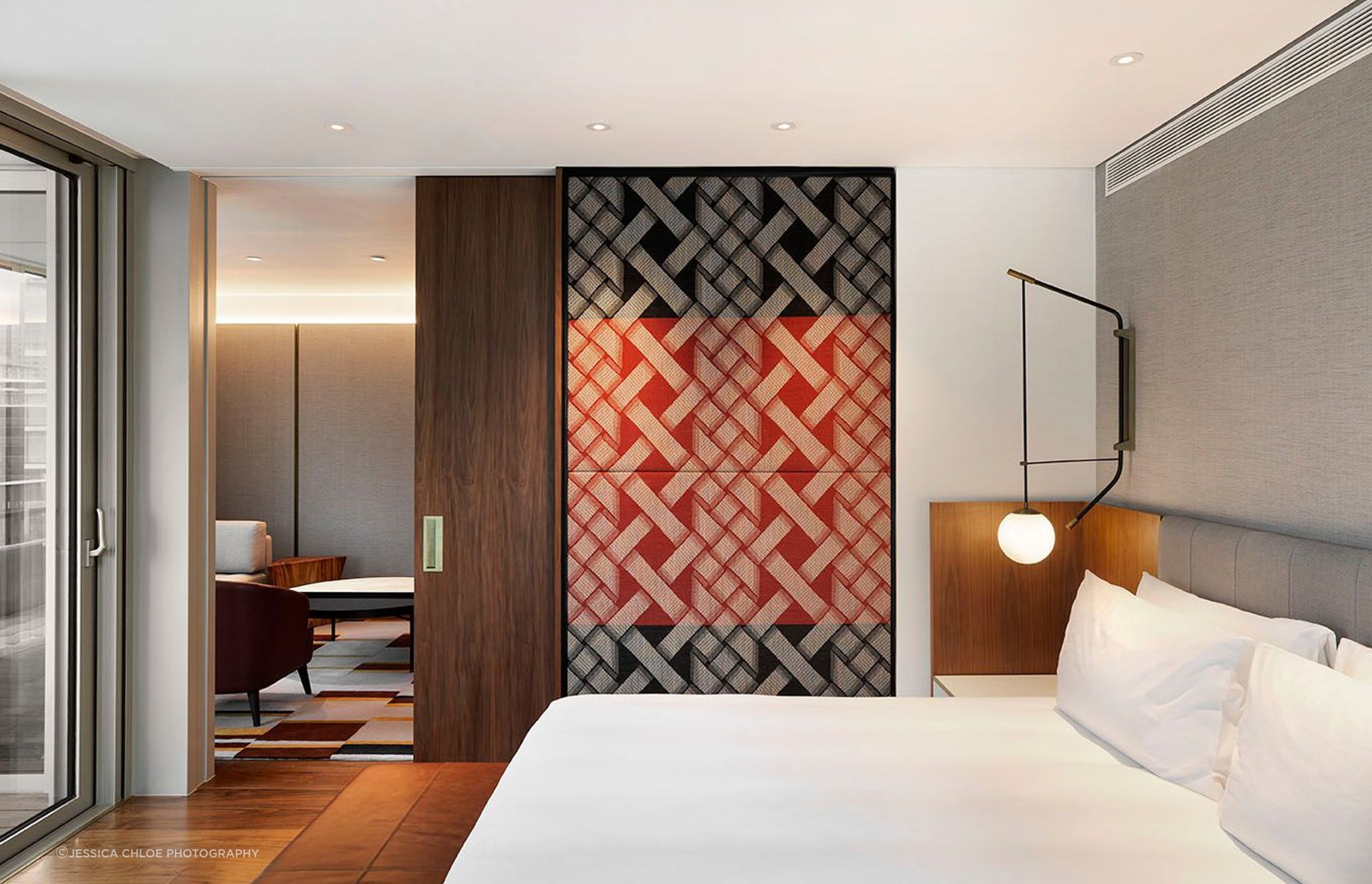 Hotel room with Beronia Scott panels
