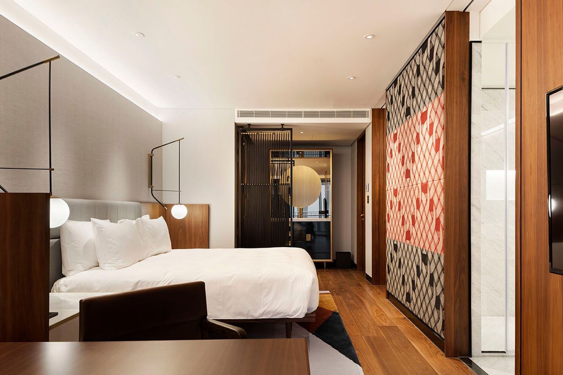 Hotel room with Beronia Scott panels