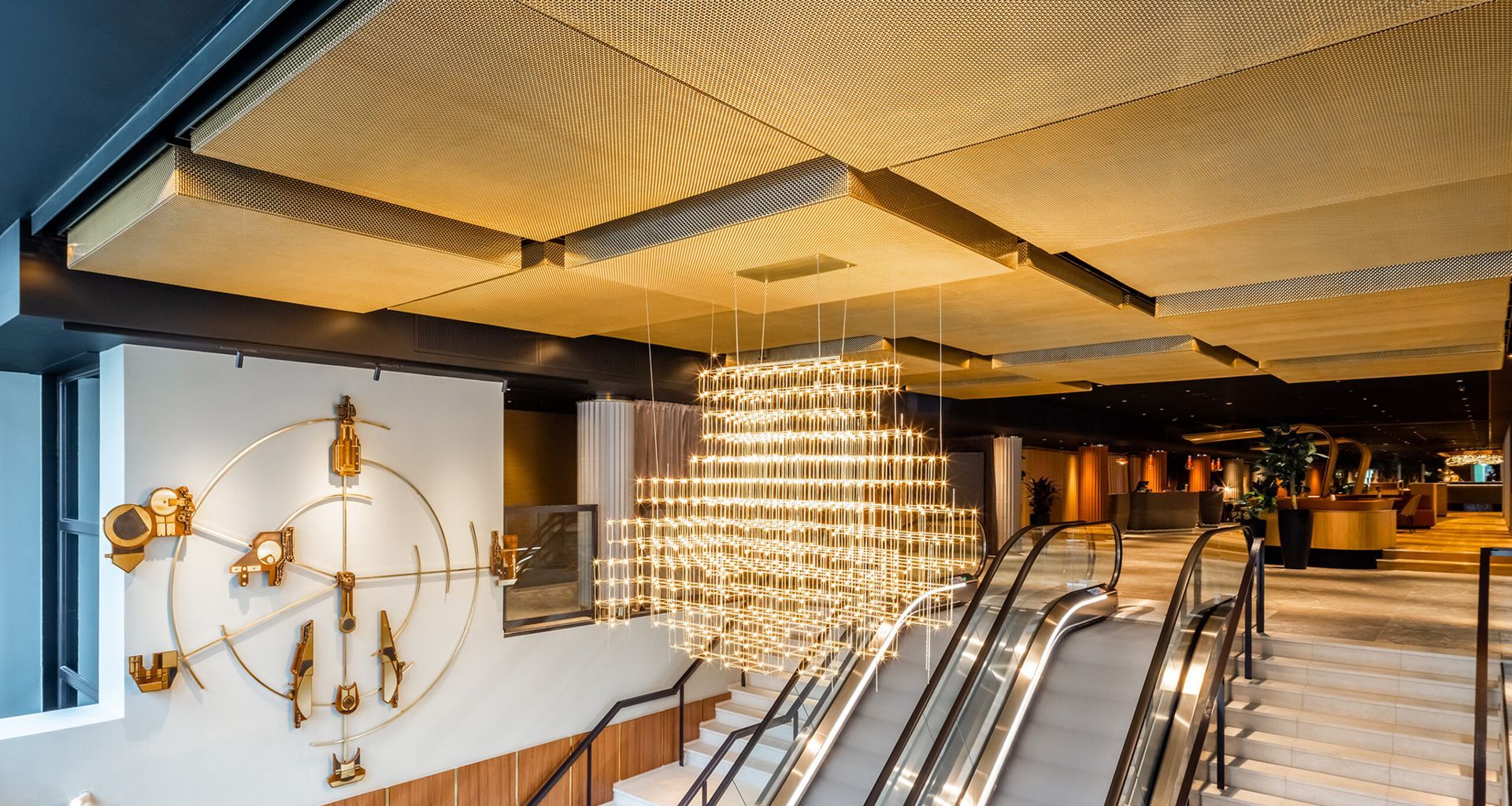 Hotel Ceiling Design with Wire Mesh banner