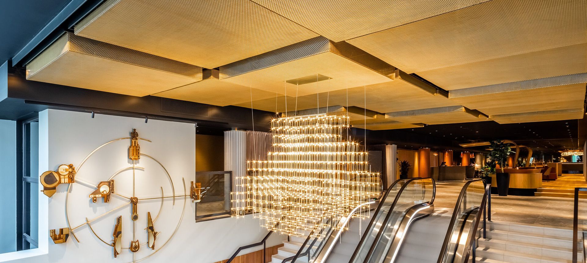 Hotel Ceiling Design with Wire Mesh banner