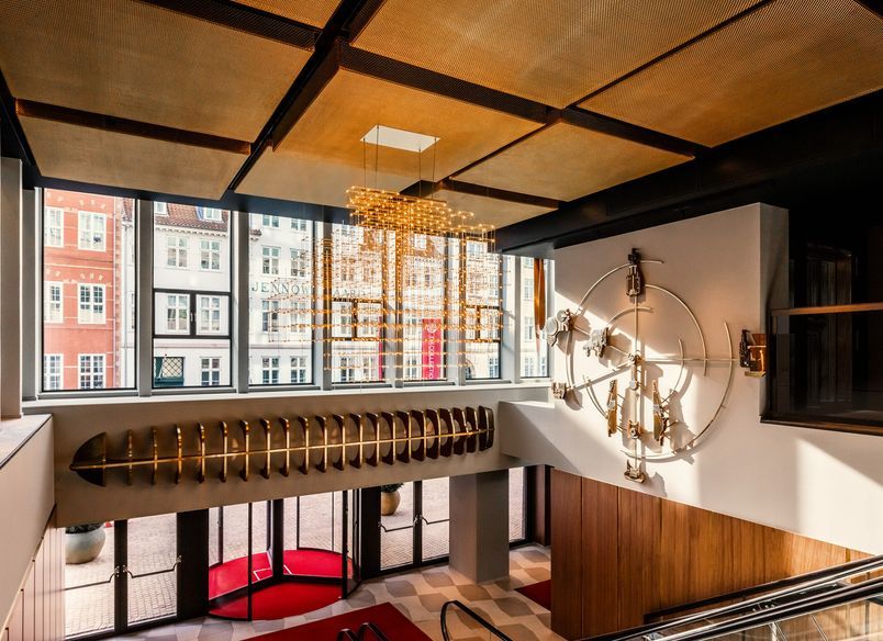 Hotel Ceiling Design with Wire Mesh