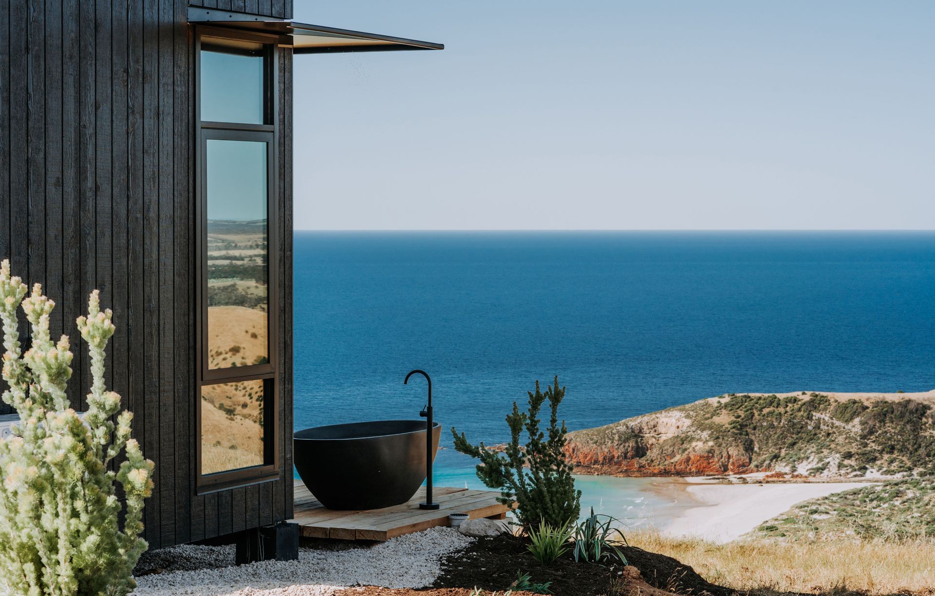 Outdoor baths for Wander Group on Kangaroo Island