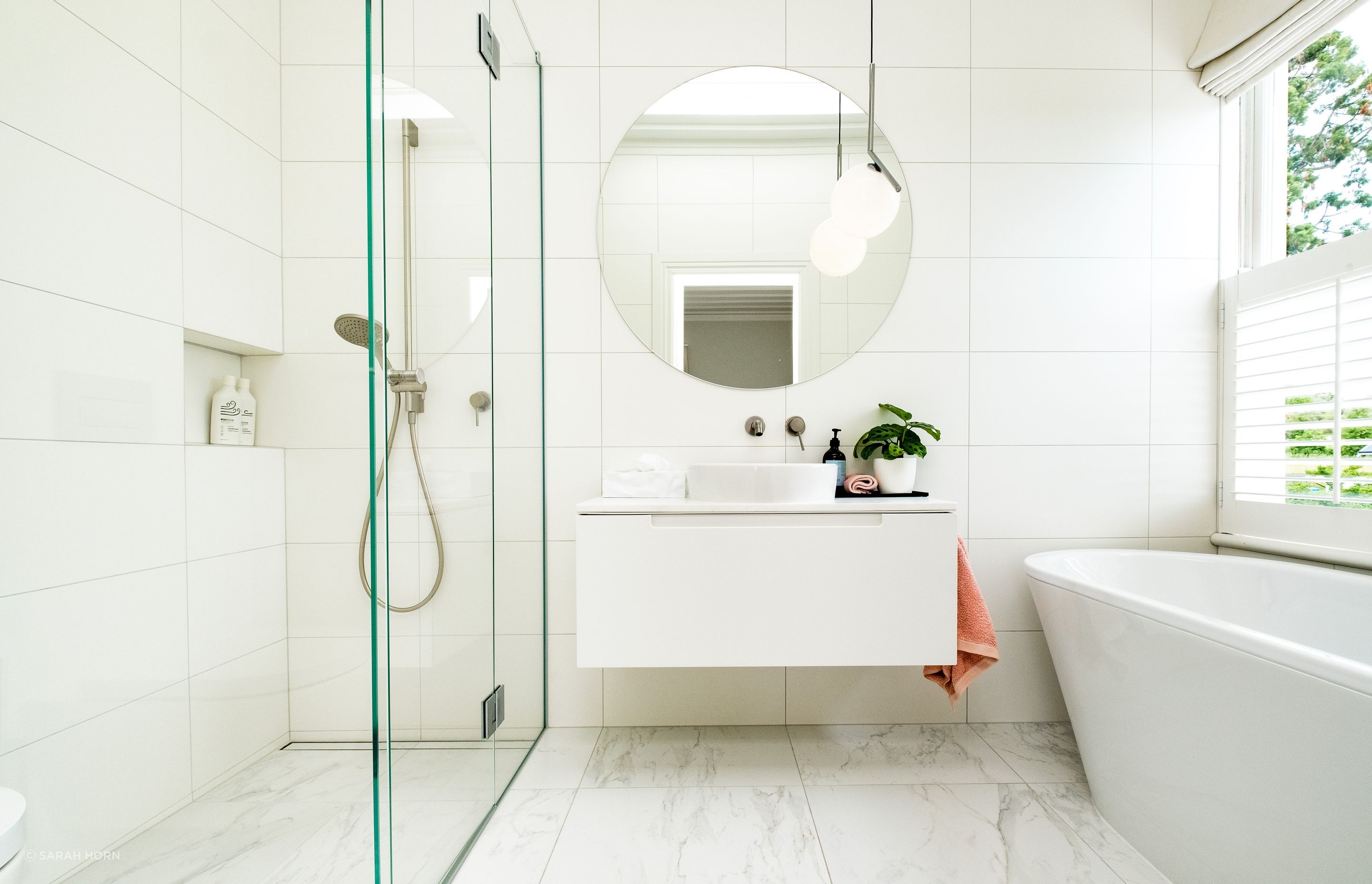 Bathroom cabinetry to accommodate client-sourced ceramic sink and tapware.