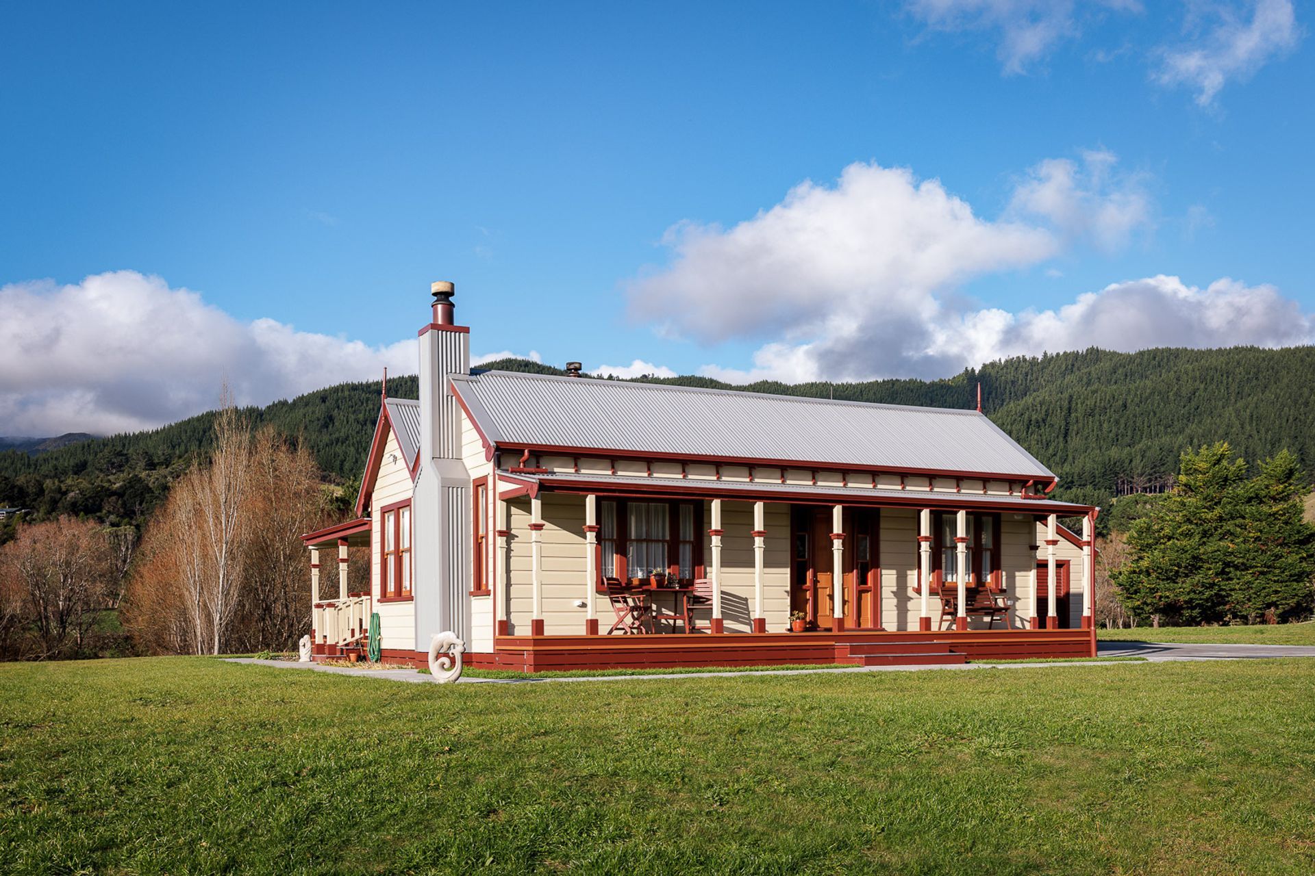 Front view of restored home.