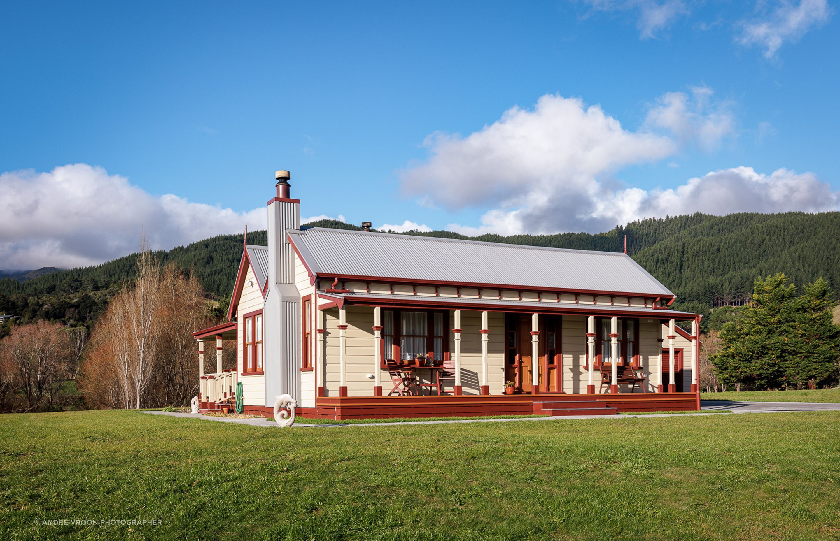 Front view of restored home.