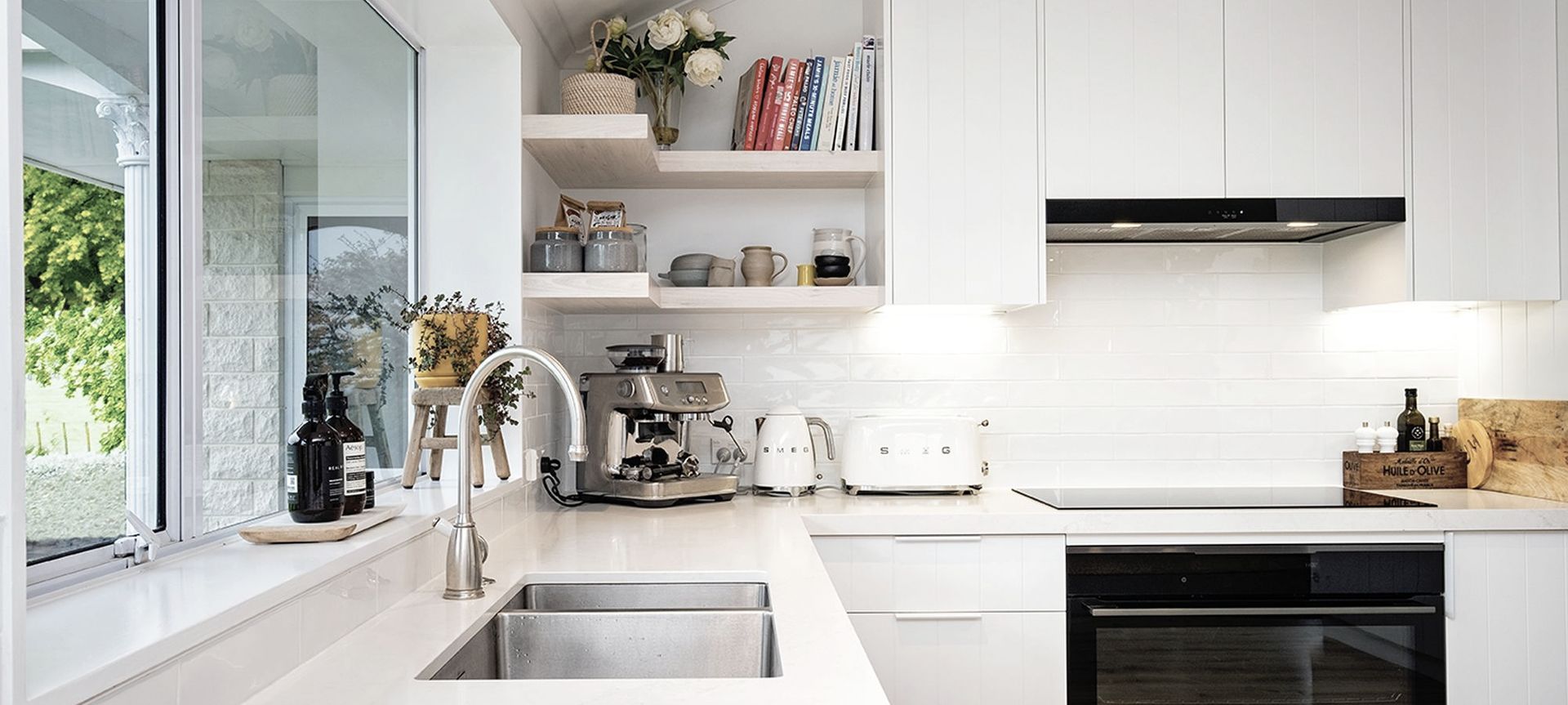 Marble & White, with a hint of Timber for warmth banner