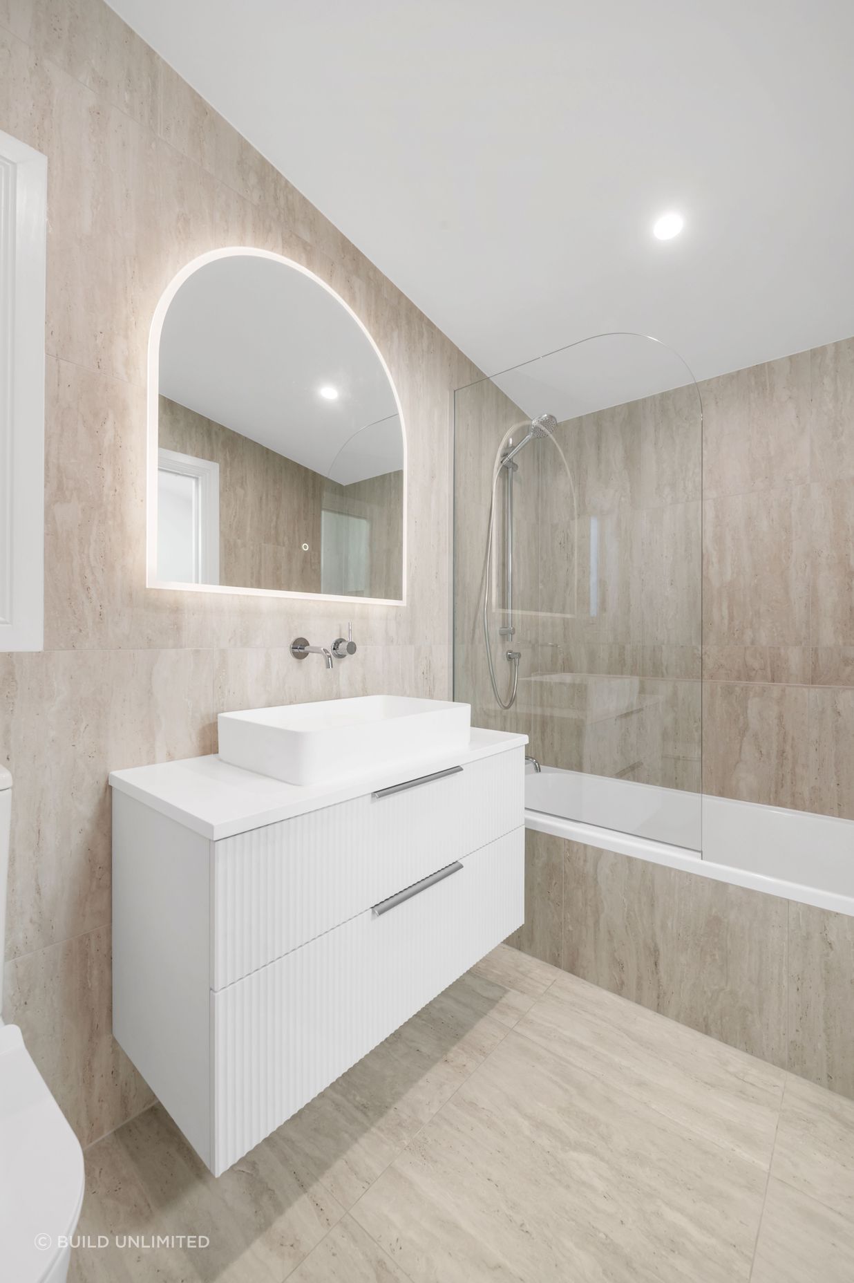 Less is more when it’s done right. Wall-mounted tapware keeps the bench clear and the look clean, subtle, modern, and easy to maintain.