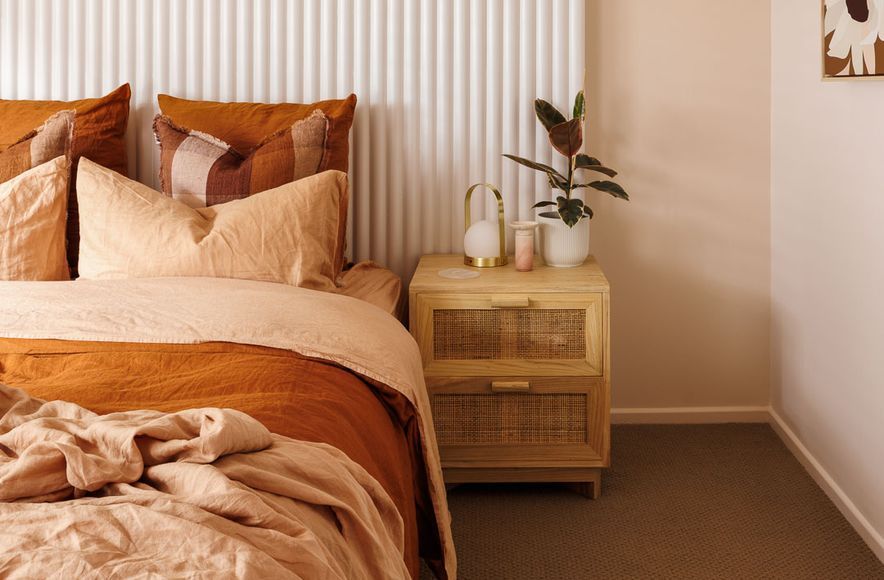 Comforting Warm Bedroom - Your Exhale Design
