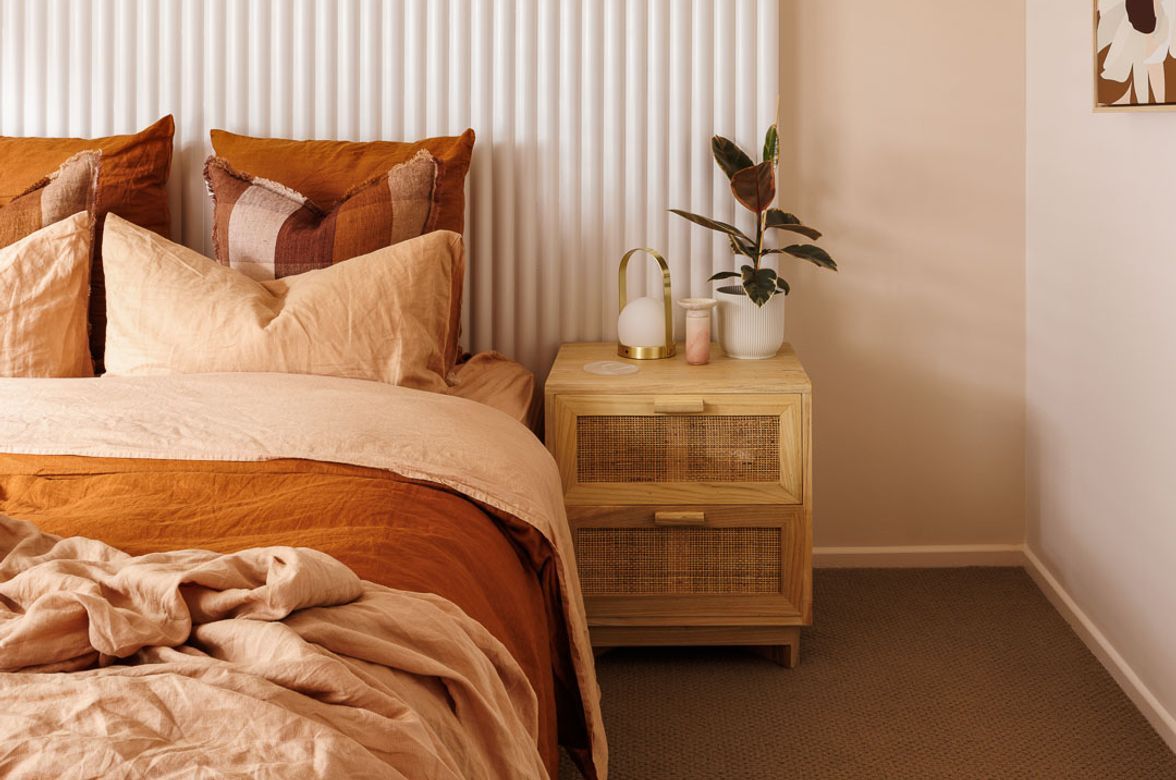 Comforting Warm Bedroom - Your Exhale Design