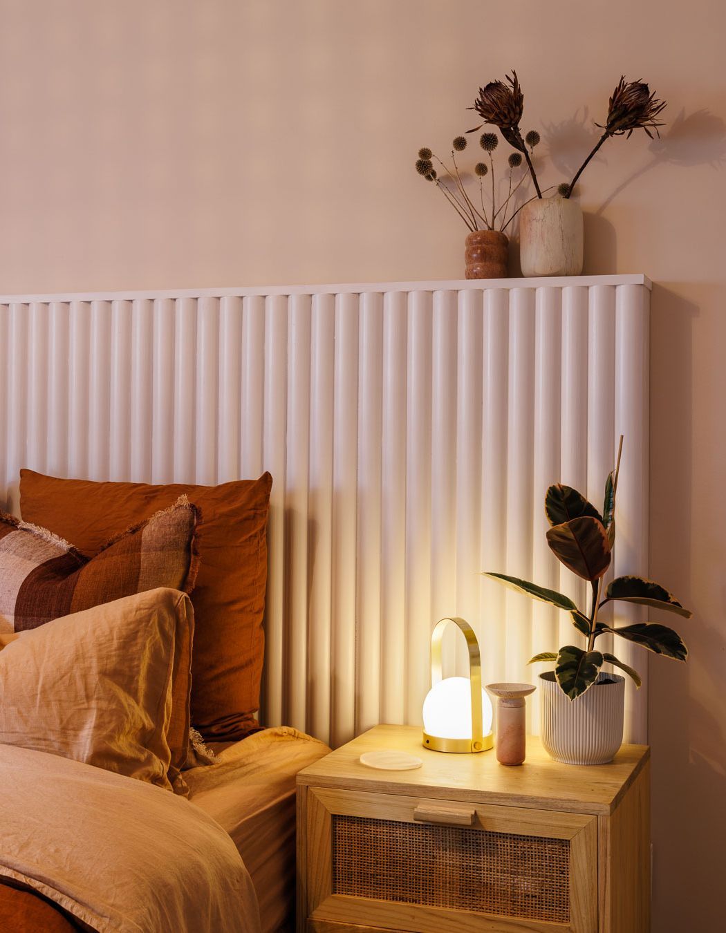 Comforting Warm Toned Bedroom - Your Exhale Design