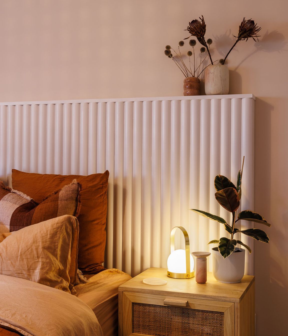 Comforting Warm Toned Bedroom - Your Exhale Design